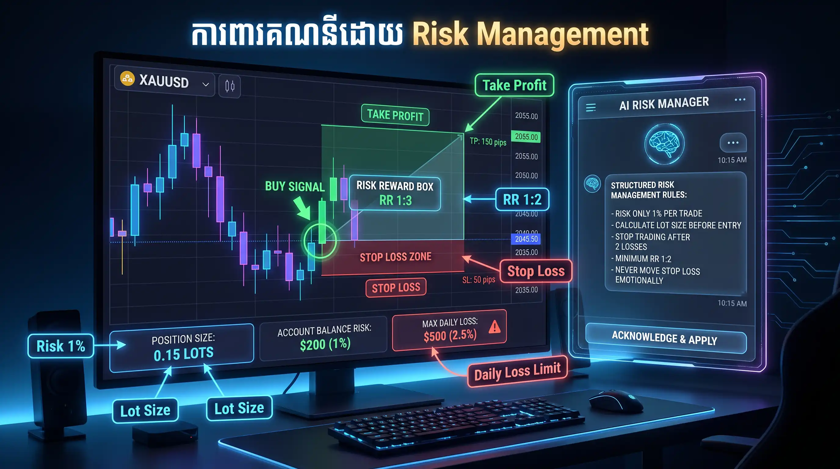 AI risk management chart illustration
