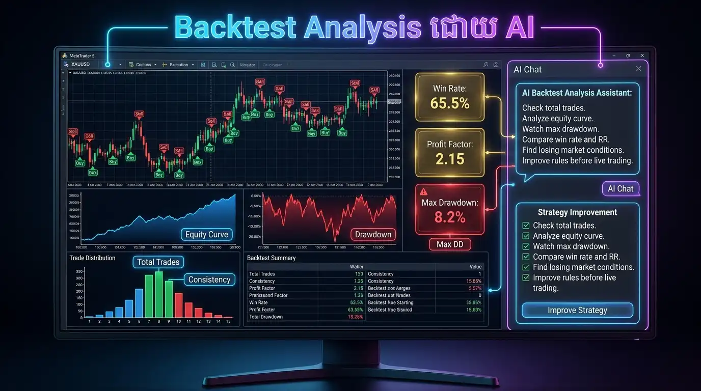 AI backtest analysis trading dashboard
