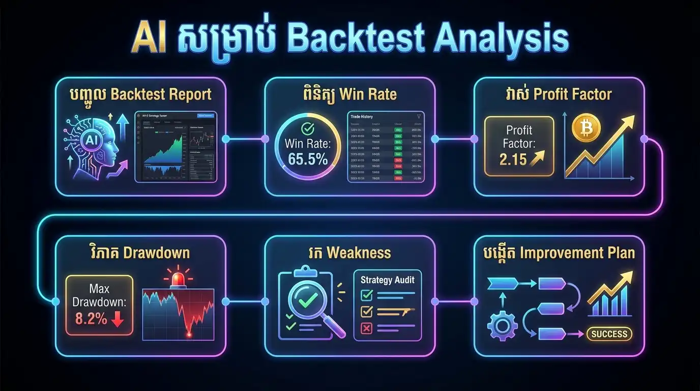 AI backtest analysis infographic