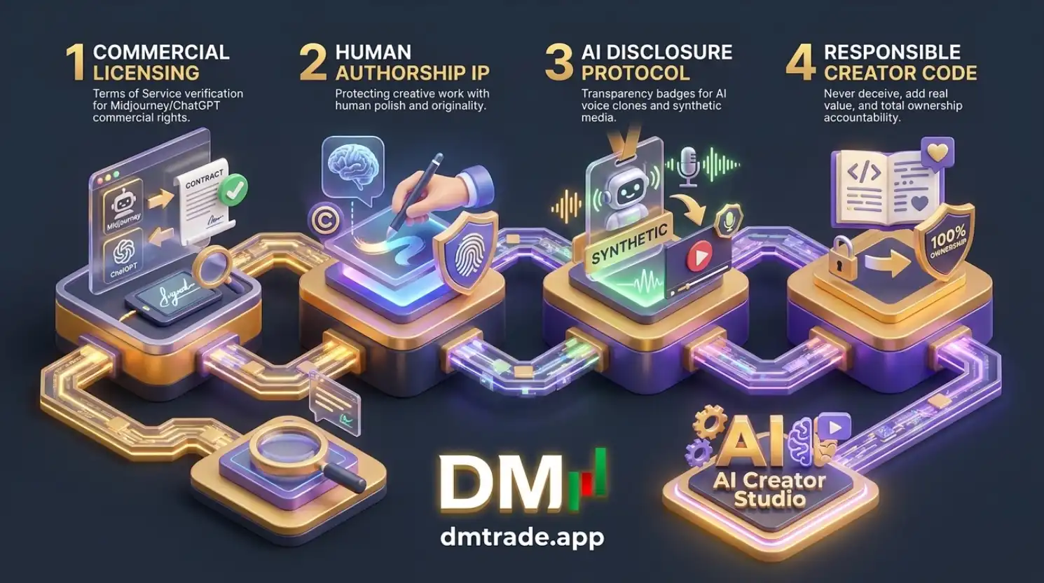 Infographic Copyright, Ethics និង Responsible AI