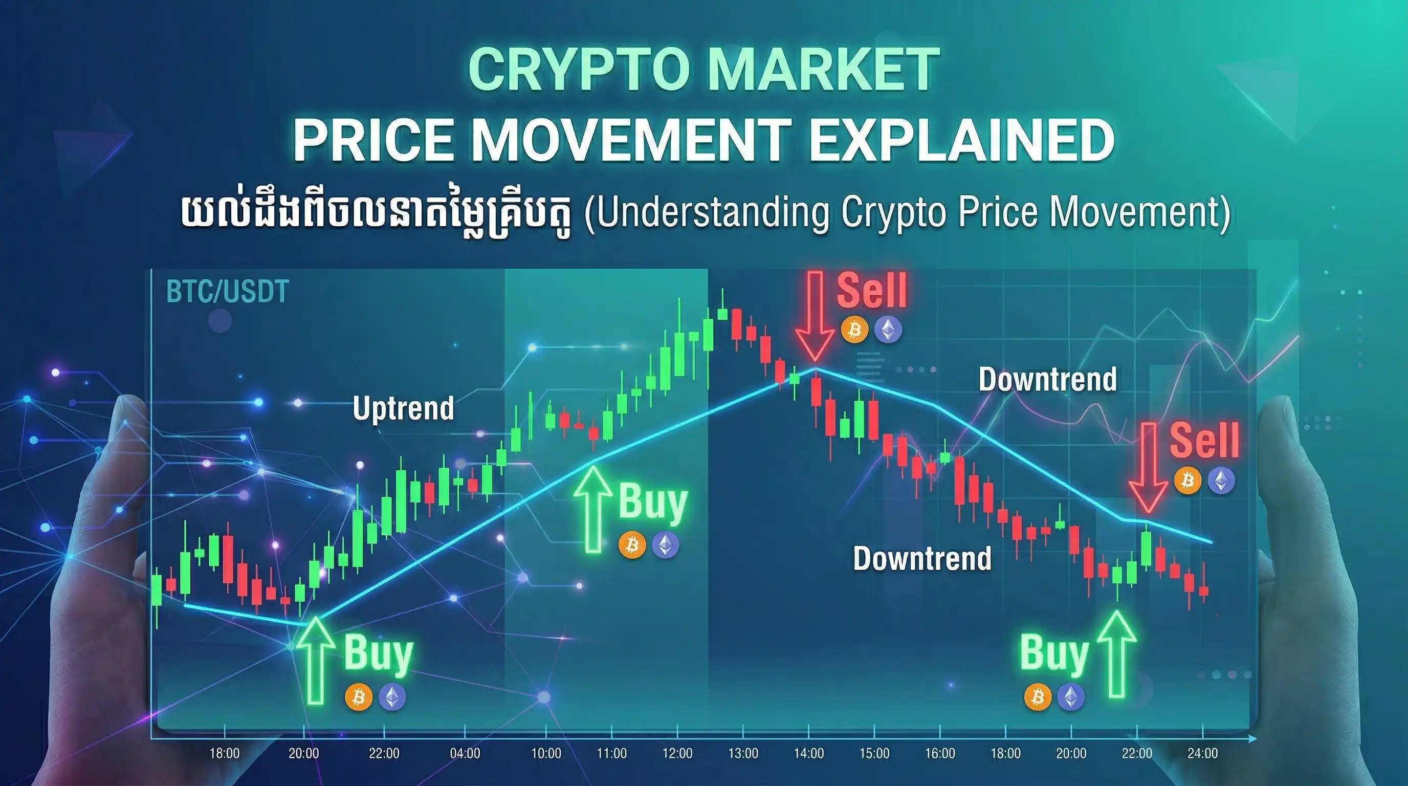 Crypto chart illustration