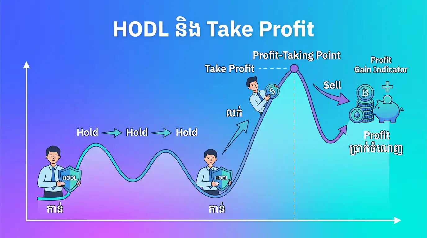HODL and Take Profit chart illustration
