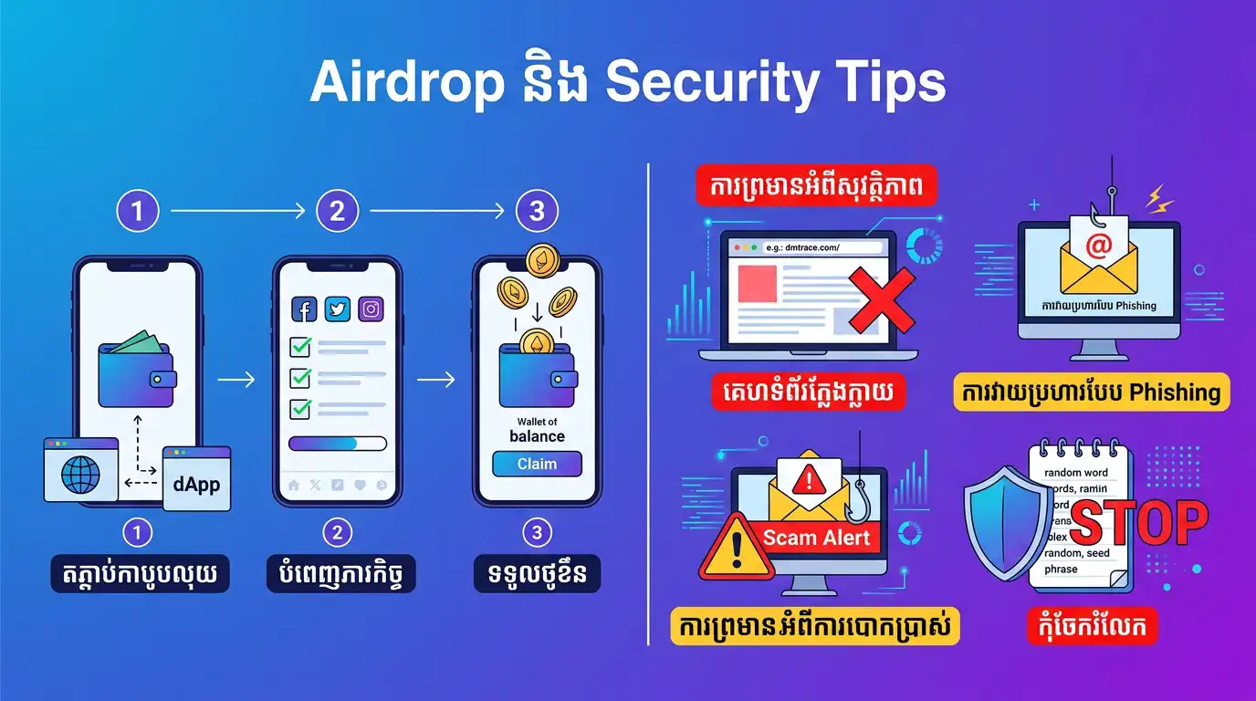 Airdrop and wallet security chart illustration