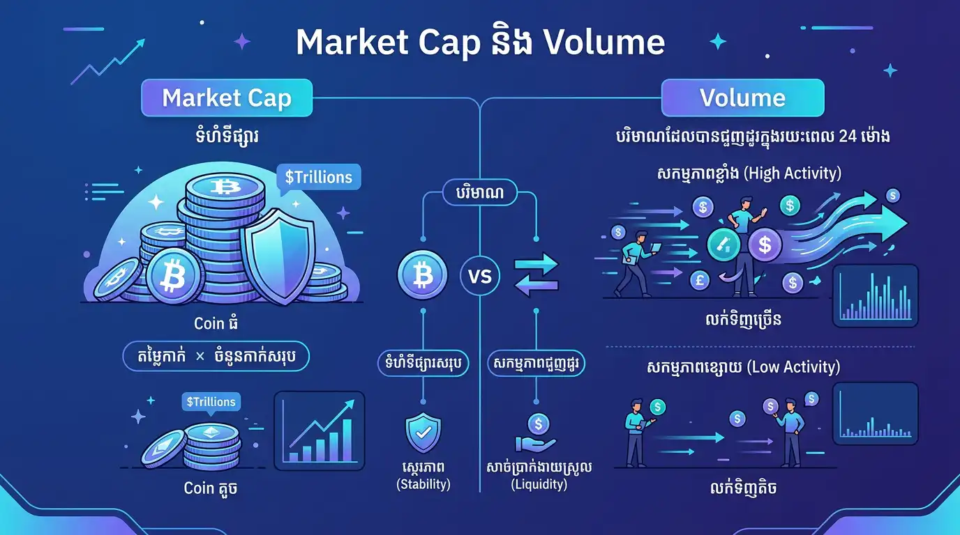Market Cap and Volume infographic
