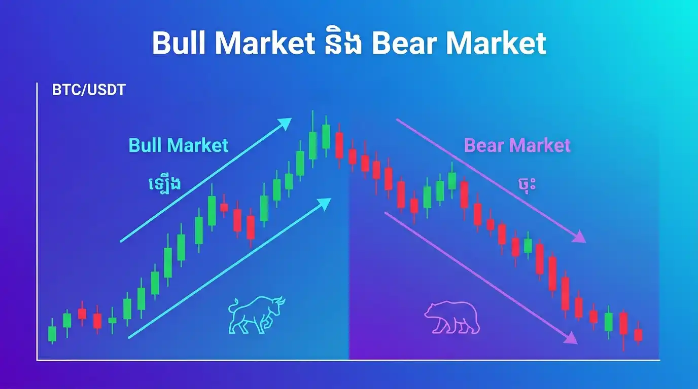 Bull and Bear chart illustration