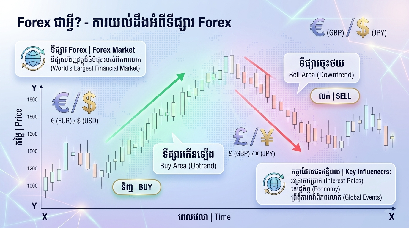 Forex chart illustration
