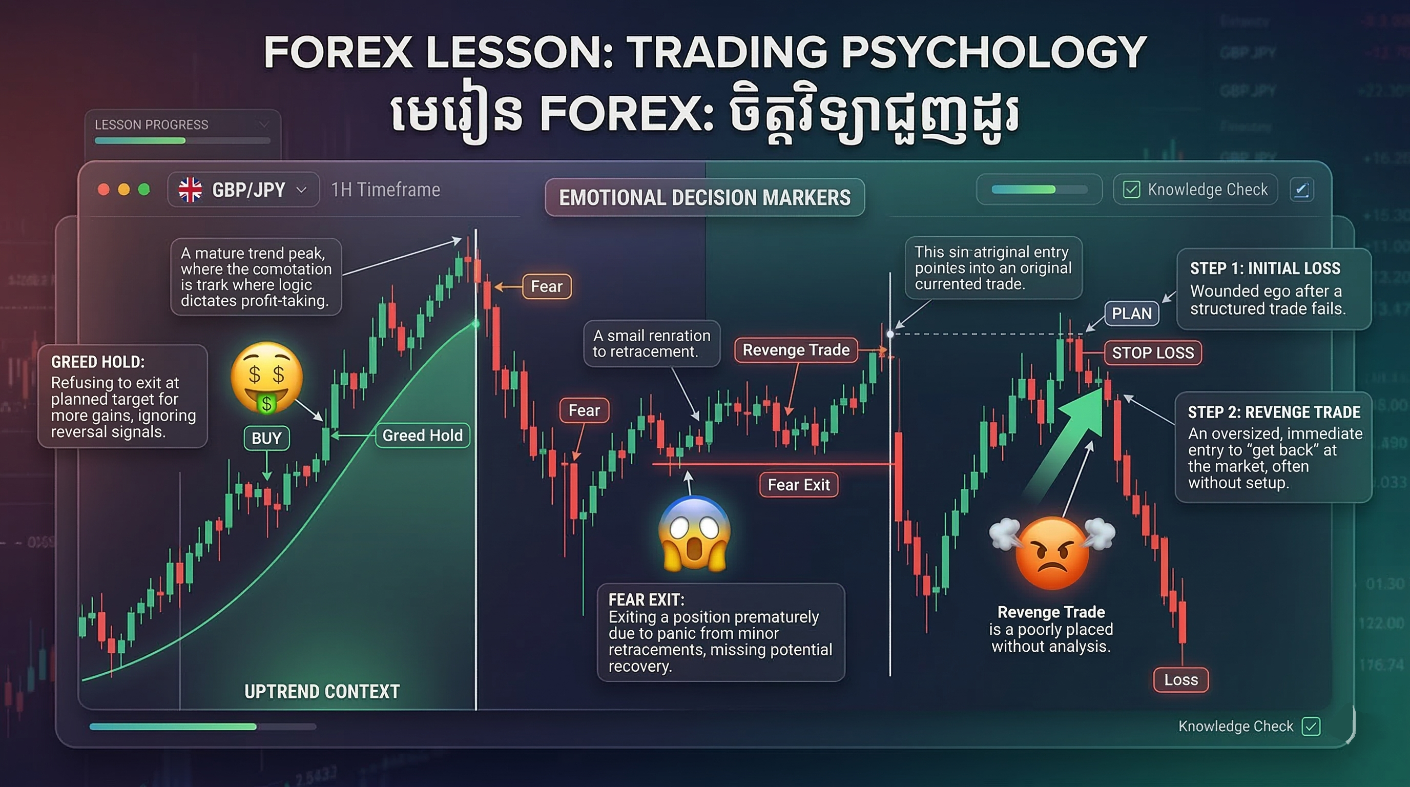 Trading Psychology chart illustration