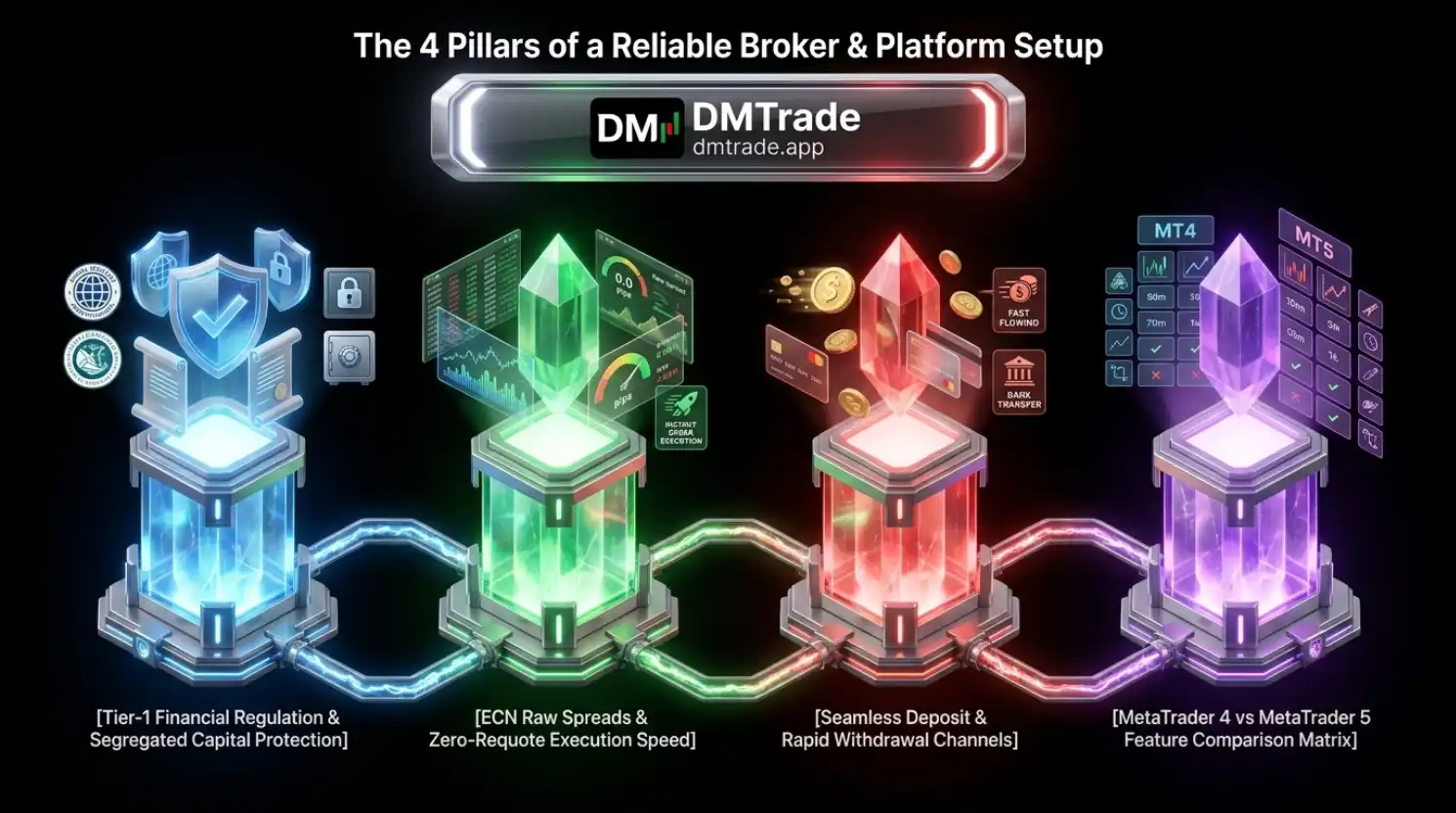 Infographic ការជ្រើសរើស Broker និង MT4/MT5