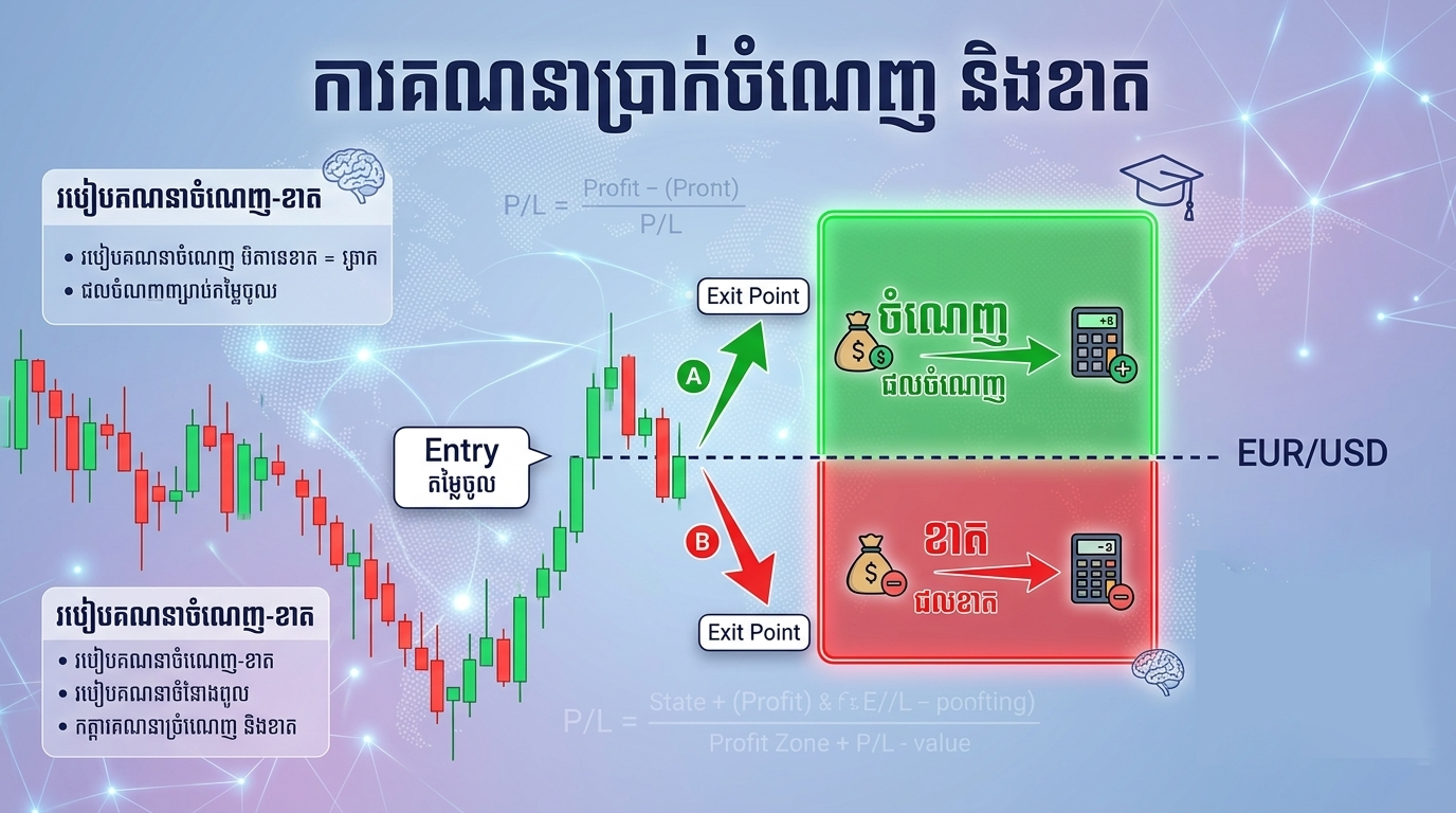 Profit and loss chart illustration