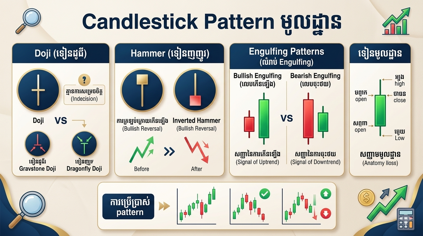 Candlestick pattern infographic