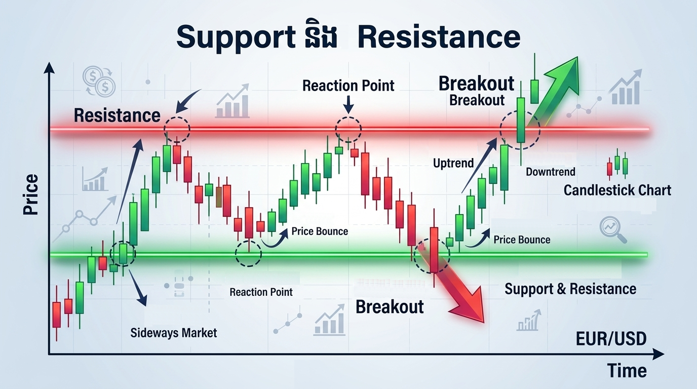 Support and Resistance chart illustration