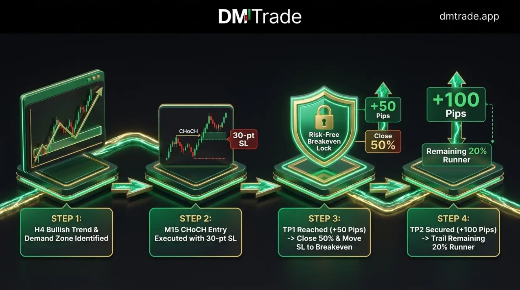 Chart យុទ្ធសាស្ត្រ Day Trading & Swing Trading មាស