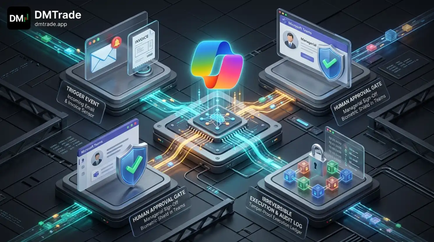 Infographic Automation និង Approval Gates