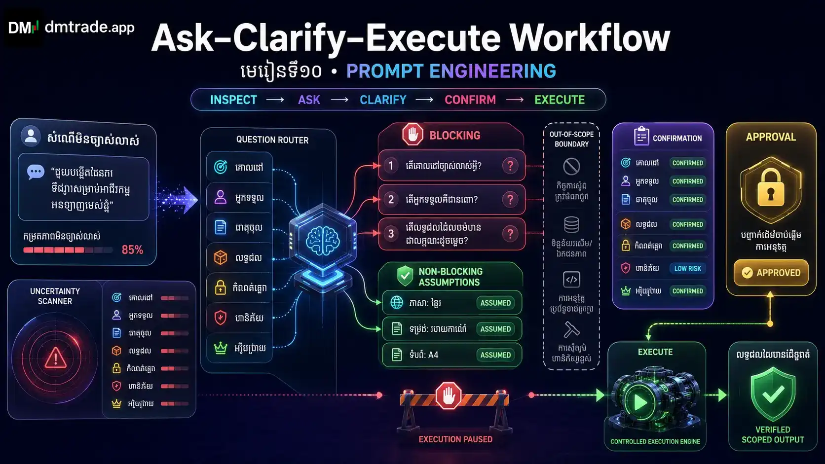 មេរៀនទី១០៖ Ask–Clarify–Execute Workflow