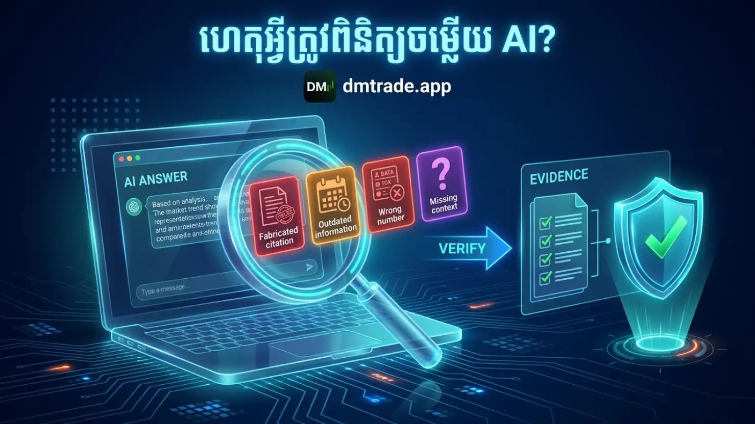 AI Answer, Claim, Source, Cross-check និង Verified Result
