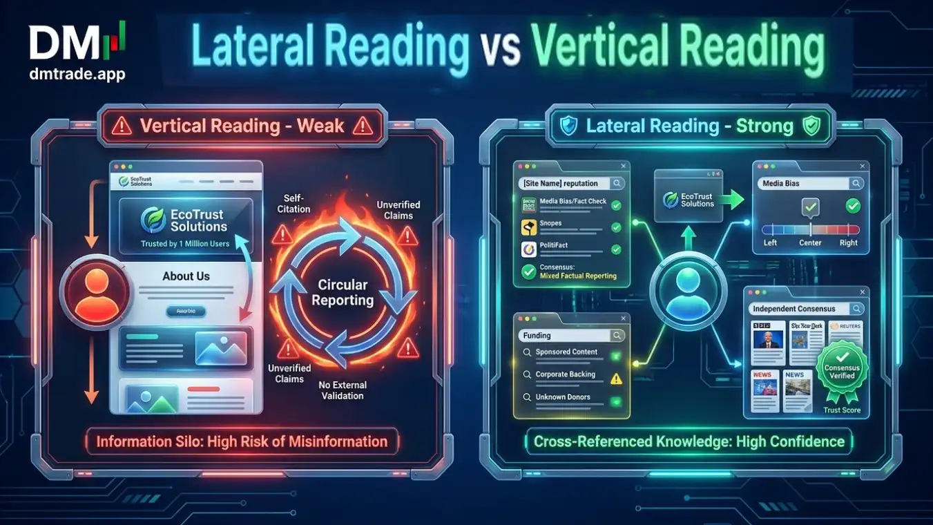 Lateral Reading vs Vertical Reading