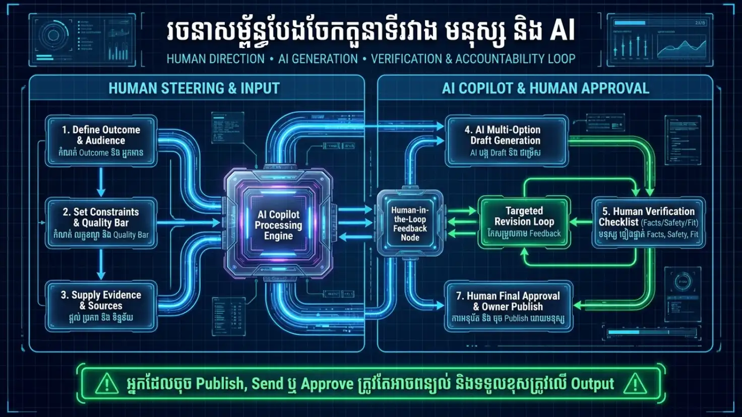 Diagram Goal Context AI Draft Human Verify Improveនិង Approve